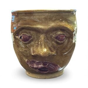 Head Sculpture Studio Pottery Glazed Ceramic Hand Crafted Coffee Mug